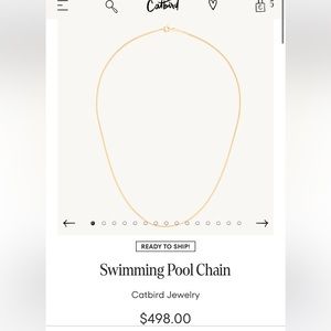 Petite herringbone chain- “Swimming Pool” from Catbird yellow gold
